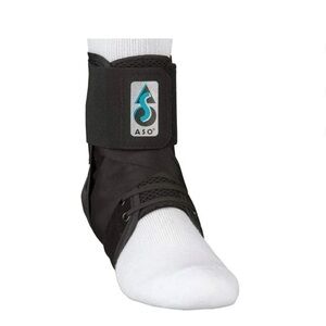 ASO Black Ankle Support Medium 11-12" Ankle Circumf. Lace Up for the Foot 26401